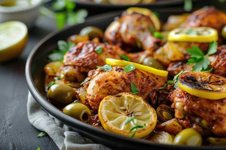 Fast chicken tagine