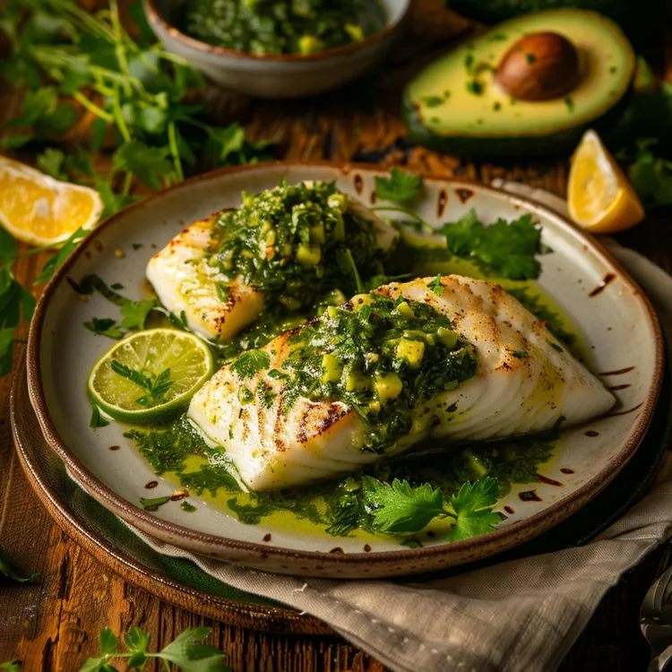 Fish with avocado salsa