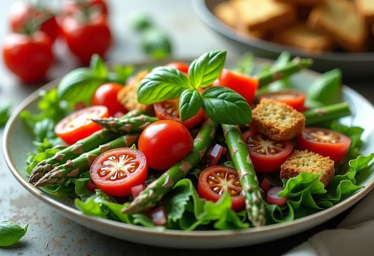 Asparagus and tomato salad