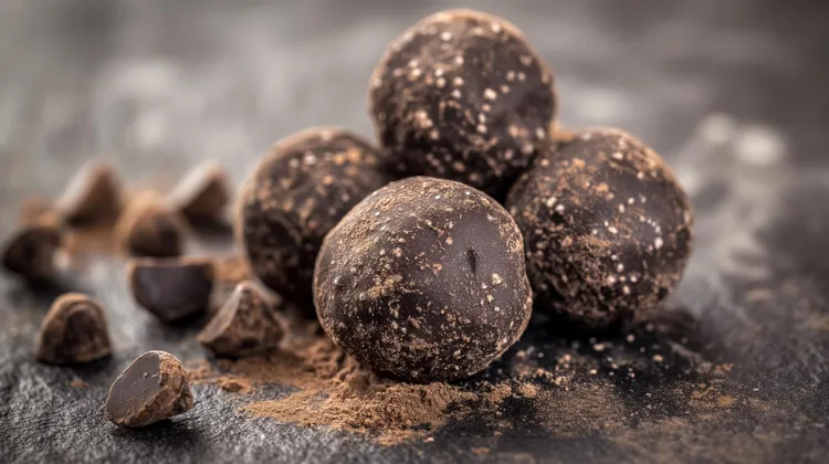 Healthy chocolate orange truffles