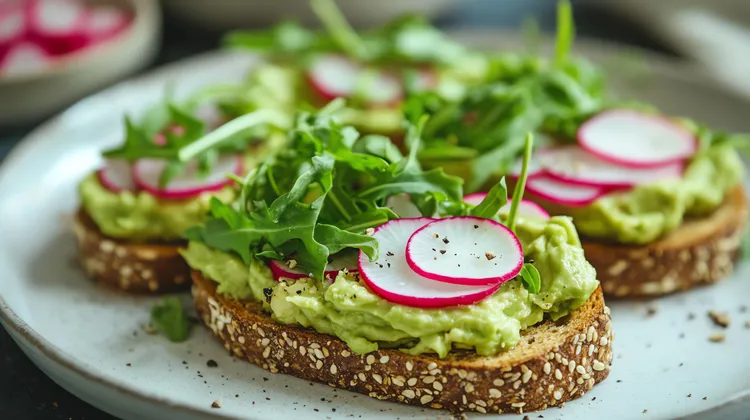 Avocado hummus toast