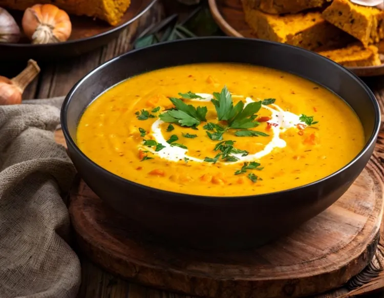 Indian curried pumpkin soup