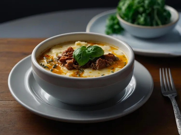 Keto bacon cheeseburger soup
