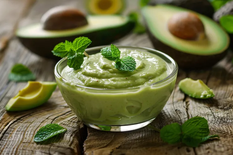 Lemon & avocado mousse