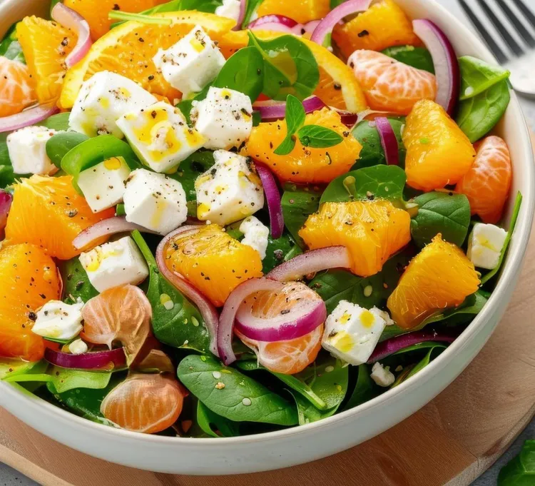 Lettuce and orange salad