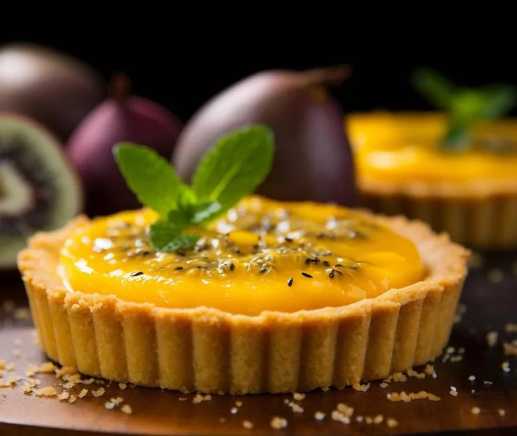Passionfruit curd tartlets