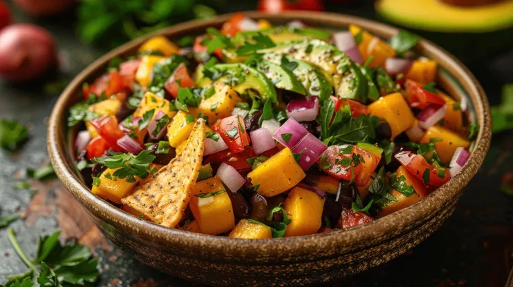 Mexican potato and salsa salad