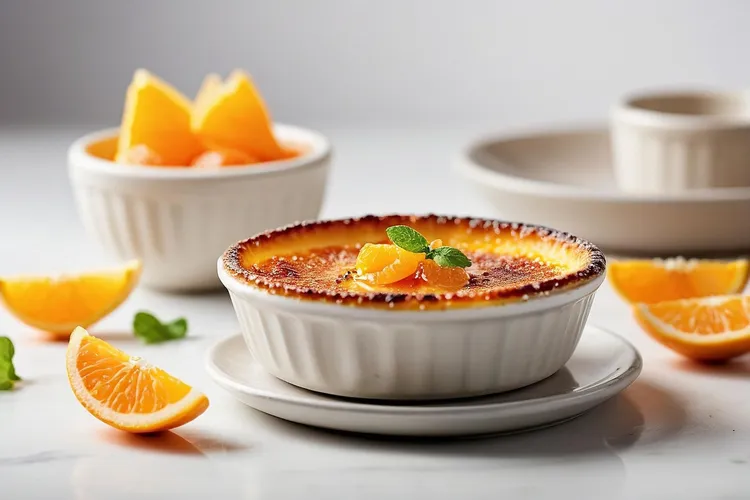 Orange and almond self-saucing pudding