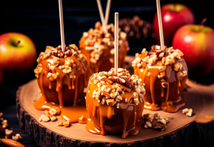 Pecan prailine apples