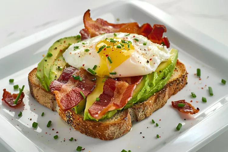 Poached egg and crispy prosciutto toast