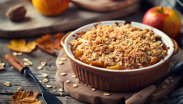 Quick and easy apple crumble