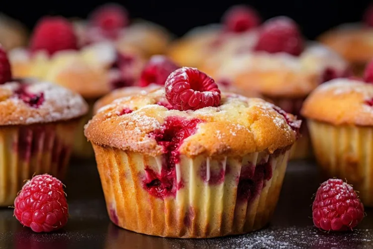 Raspberry & apple teacakes