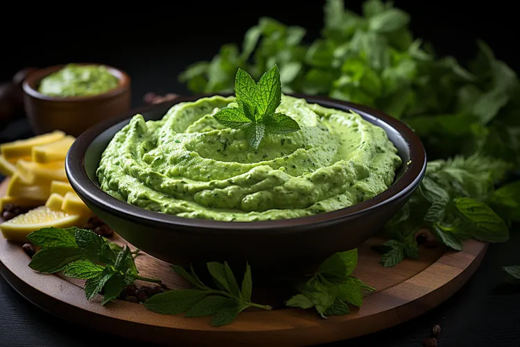 Ricotta and asparagus pesto dip