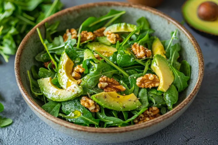 Rocket, avocado & walnut salad