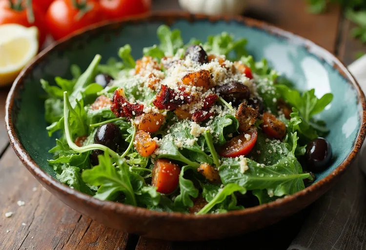 Rocket, tomato and parmesan salad