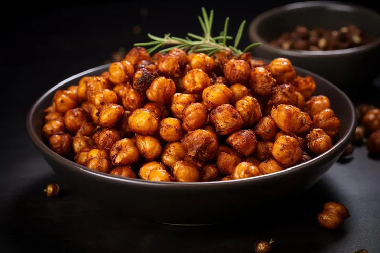 Rosemary-chili chickpea and almond bowl