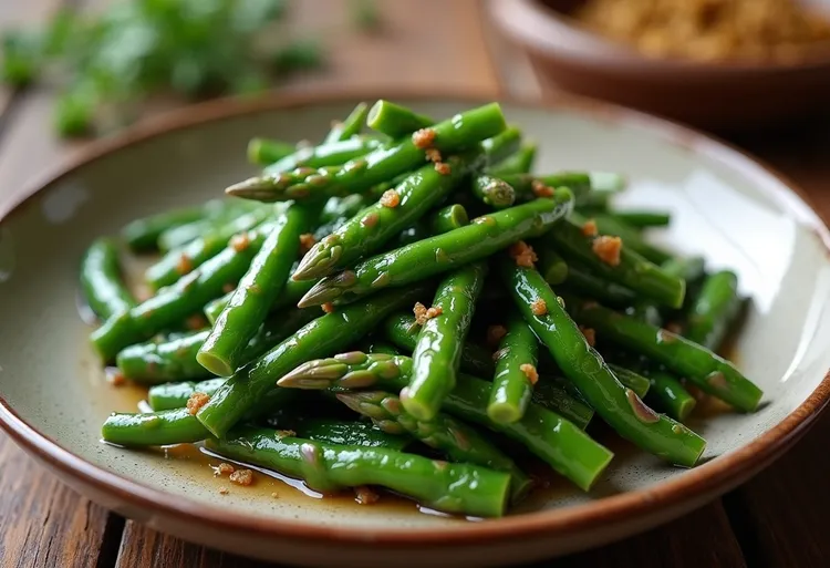 Sauteed beans and asparagus