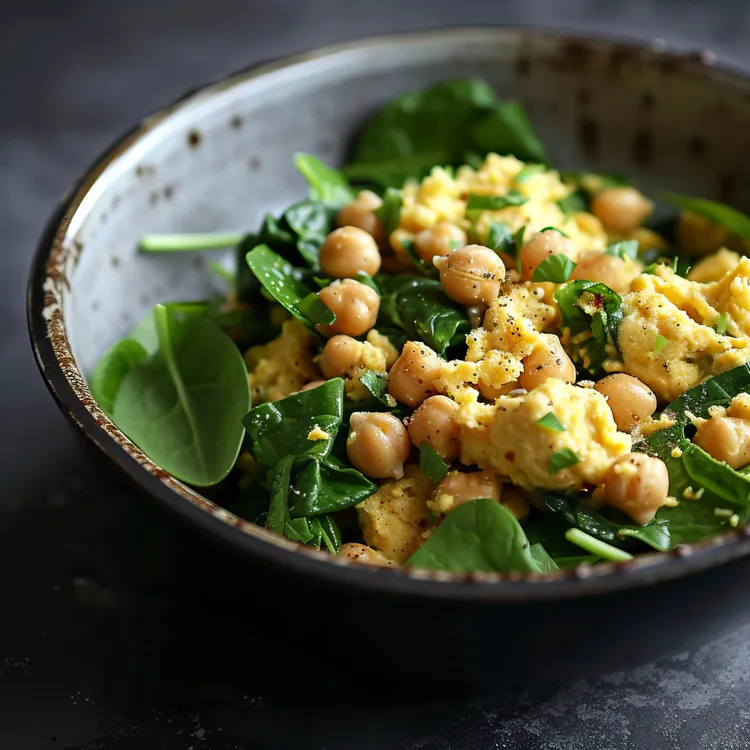 Chickpea scramble bowl