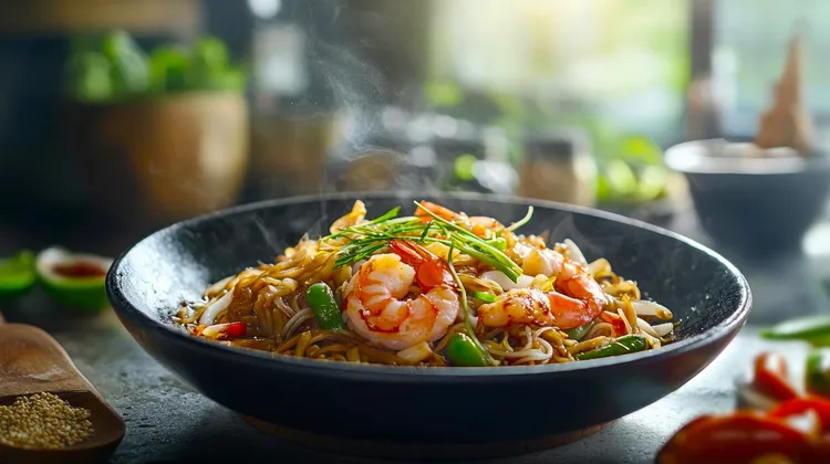 Shrimp and noodle salad
