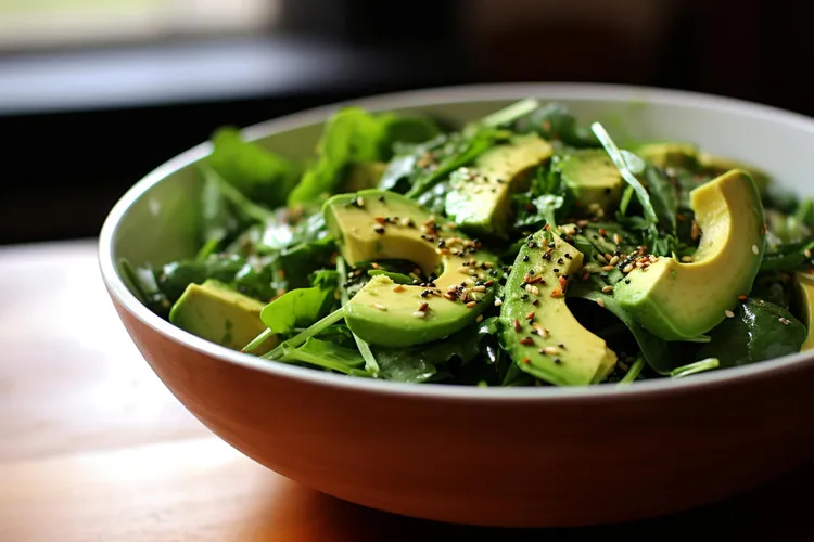 Avocado and greens salad