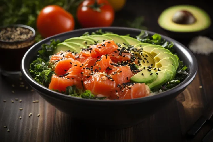 Smoked salmon and avocado salad
