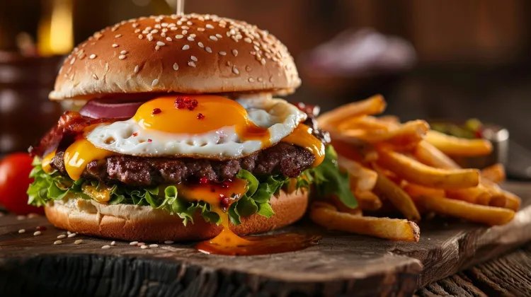Chorizo burgers with fried egg