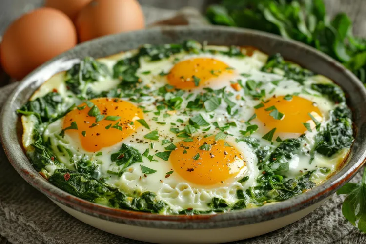 Egg and greens skillet