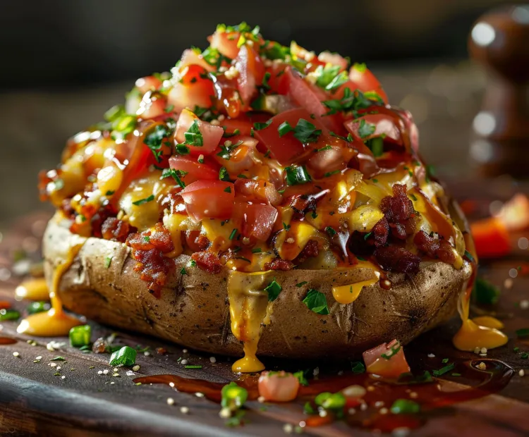 Spicy nachos jacket potatoes