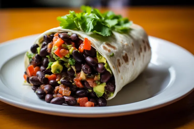 Quinoa and black bean tacos with avocado
