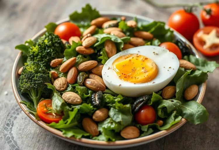 Spinach almond salad