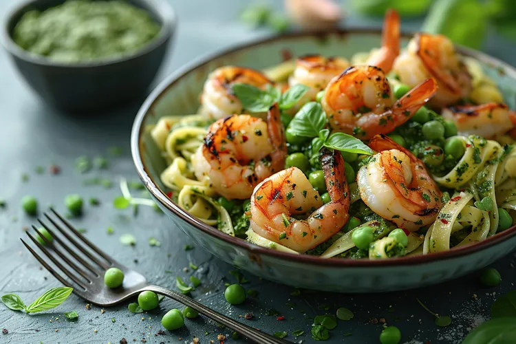 Creamy shrimp pasta