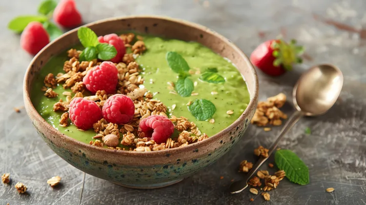 Supergreen chia pudding