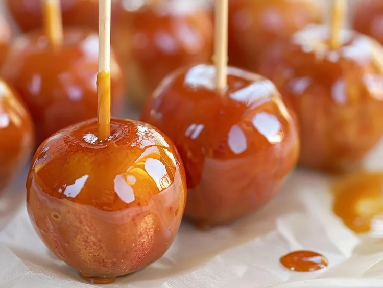 Vegan date caramel apples