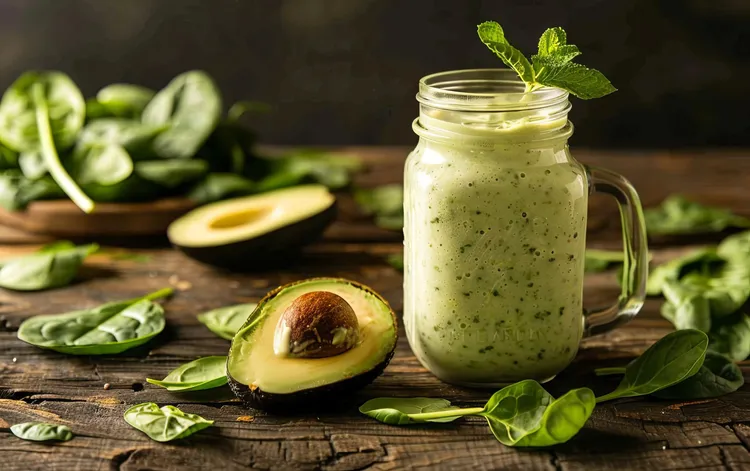 Walnut, spinach and avocado smoothie