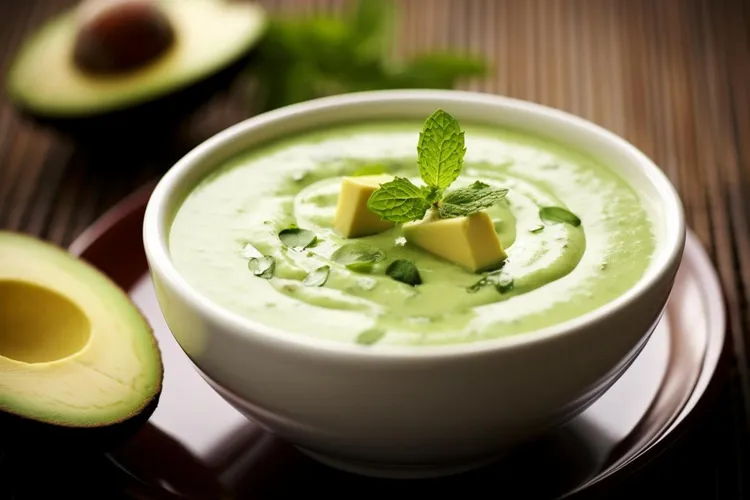 Avocado-basil yogurt bowl