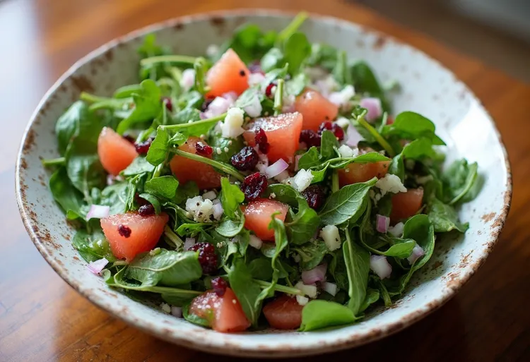 Arugula salad with grapefruit-mustard dressing