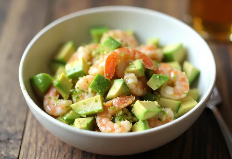 Avocado and shrimp salad