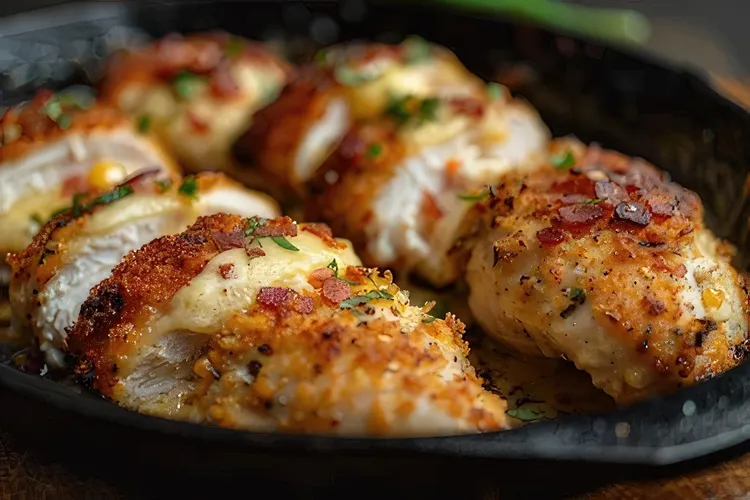 Bacon and cheddar keto chicken with jalapeno peppers