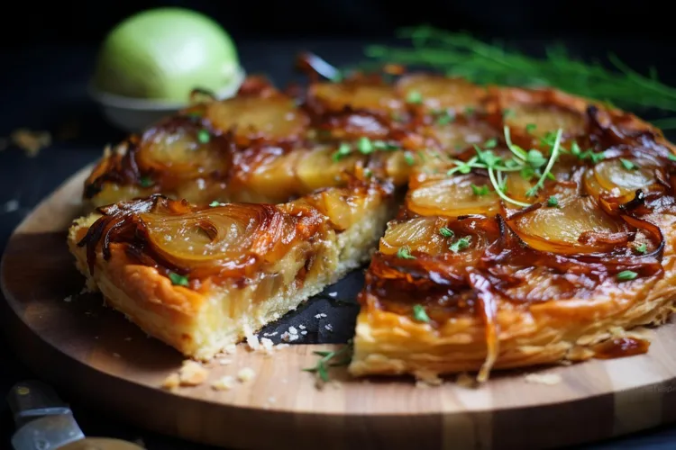 Bacon, shallot and thyme tarte tatin