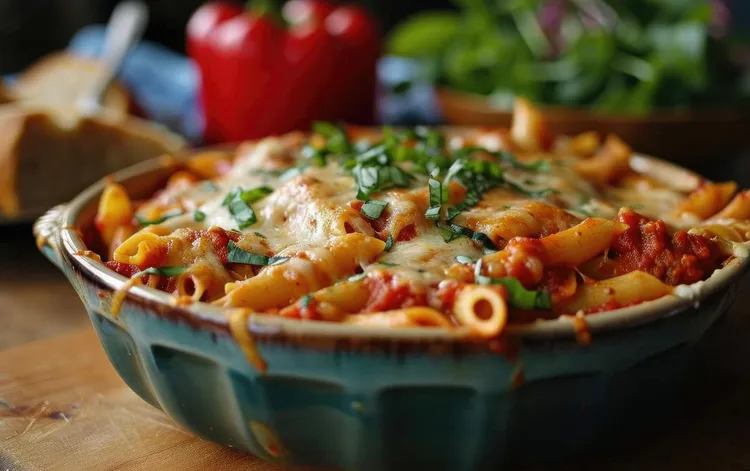 Baked ground turkey ziti