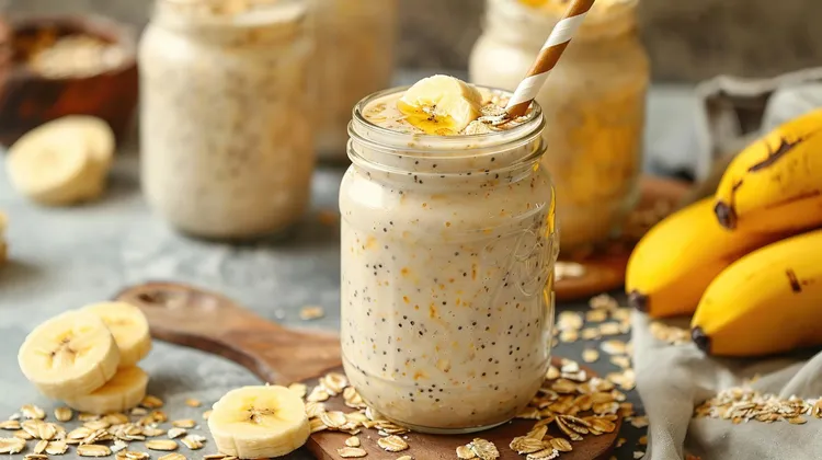 Banana oat and chia super smoothie