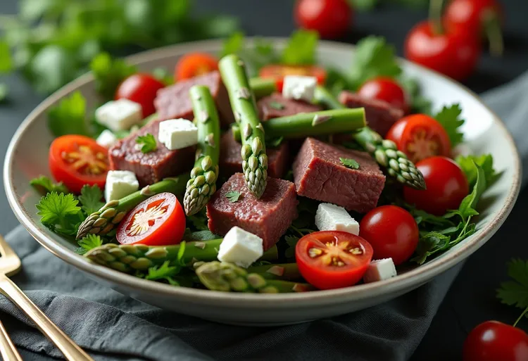 Beef fattoush salad