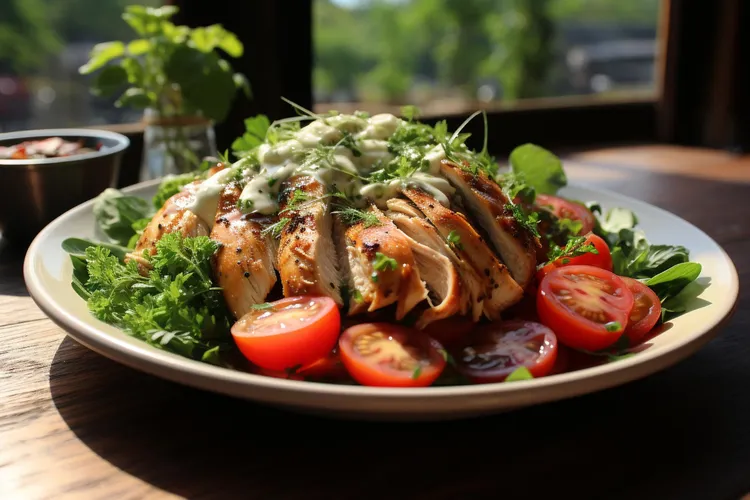 Blt chicken with rosemary-lemon mayonnaise