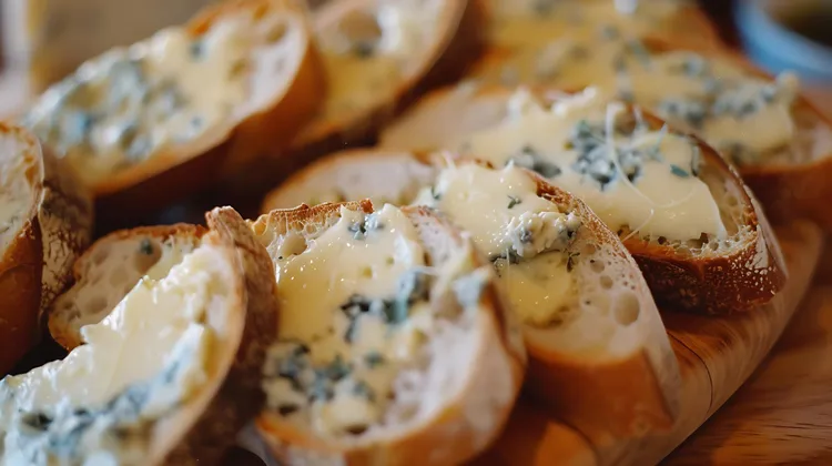 Blue cheese celery baguette
