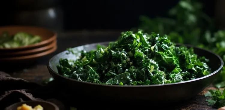 Salt-seasoned boiled kale