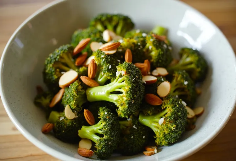 Broccolini with balsamic vinegar and almonds