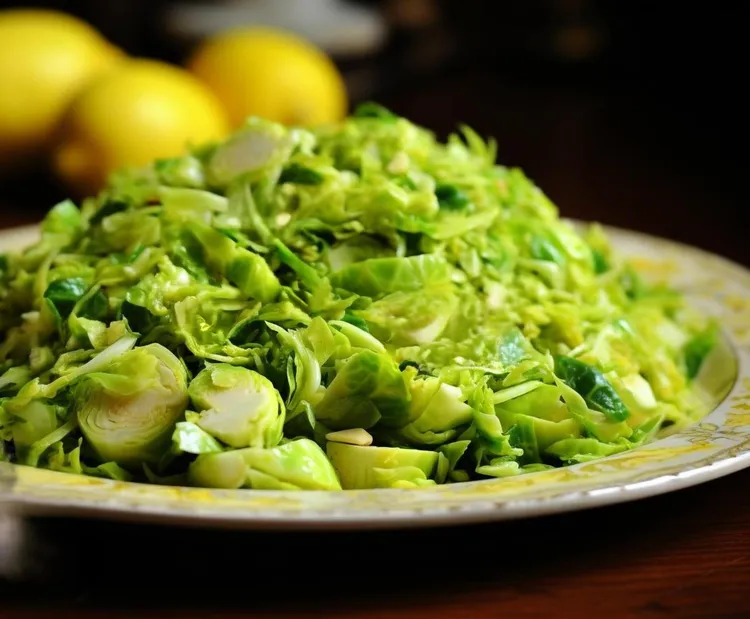 Lemon-infused brussels sprout slaw