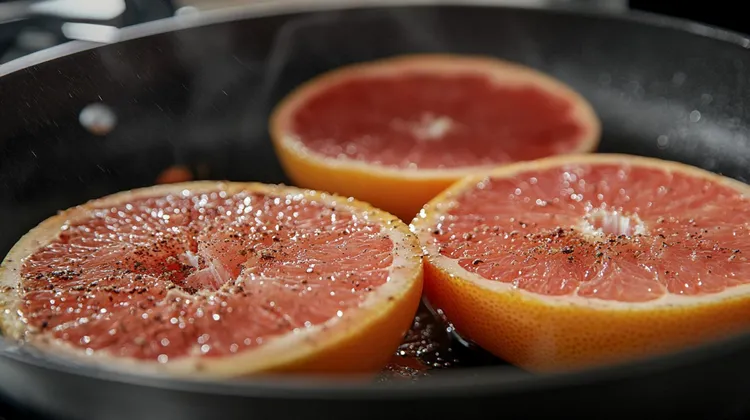 Caramelized broiled grapefruit