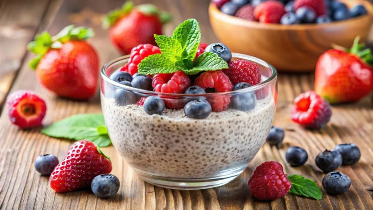 No-sugar spiced chai chia pudding