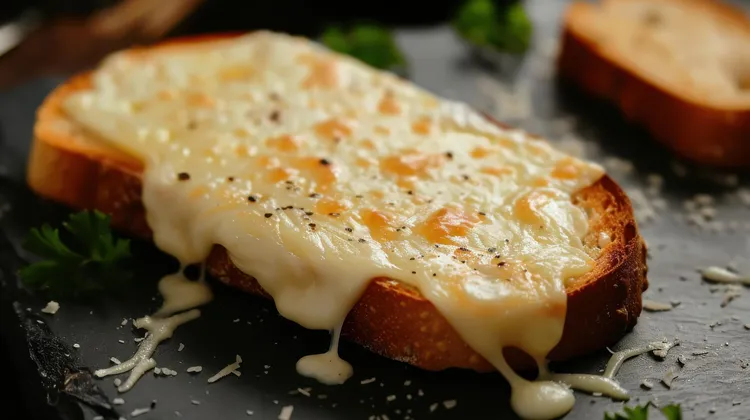 Cheddar cheese toast with multi-grain bread